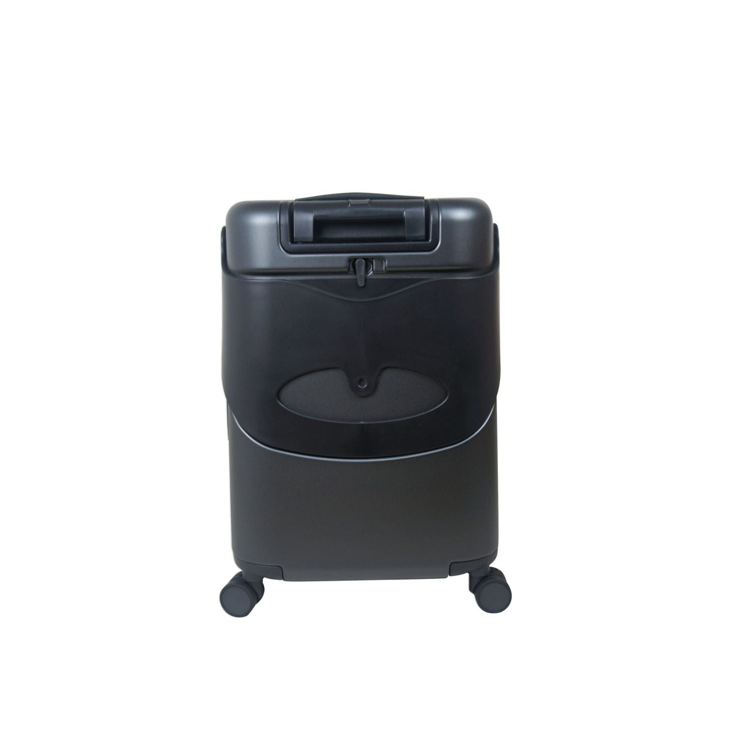 MiaMily Multicarry Carry On 18 Inch Luggage with Built-in Seat for Children (Midnight Black)