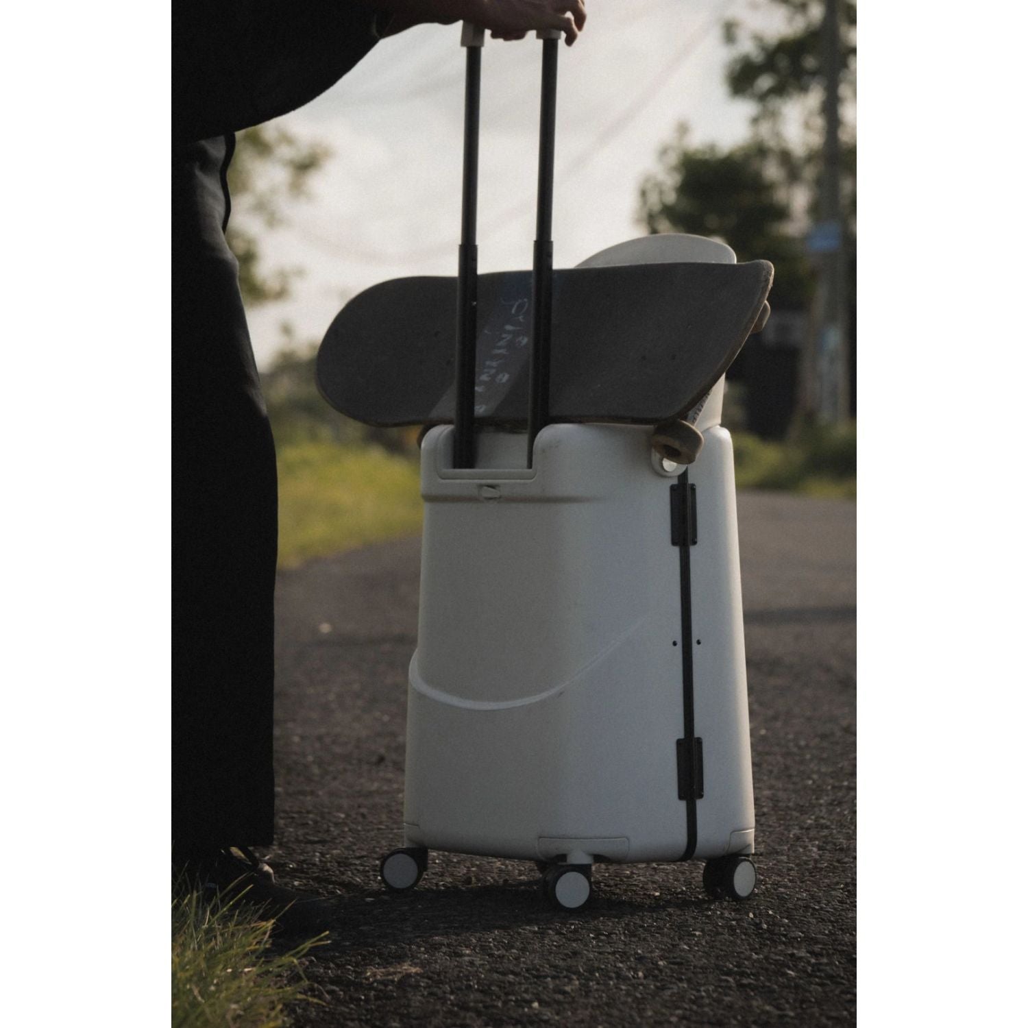 MiaMily Multicarry Carry On 18 Inch Luggage with Built-in Seat for Children (Mist Grey)