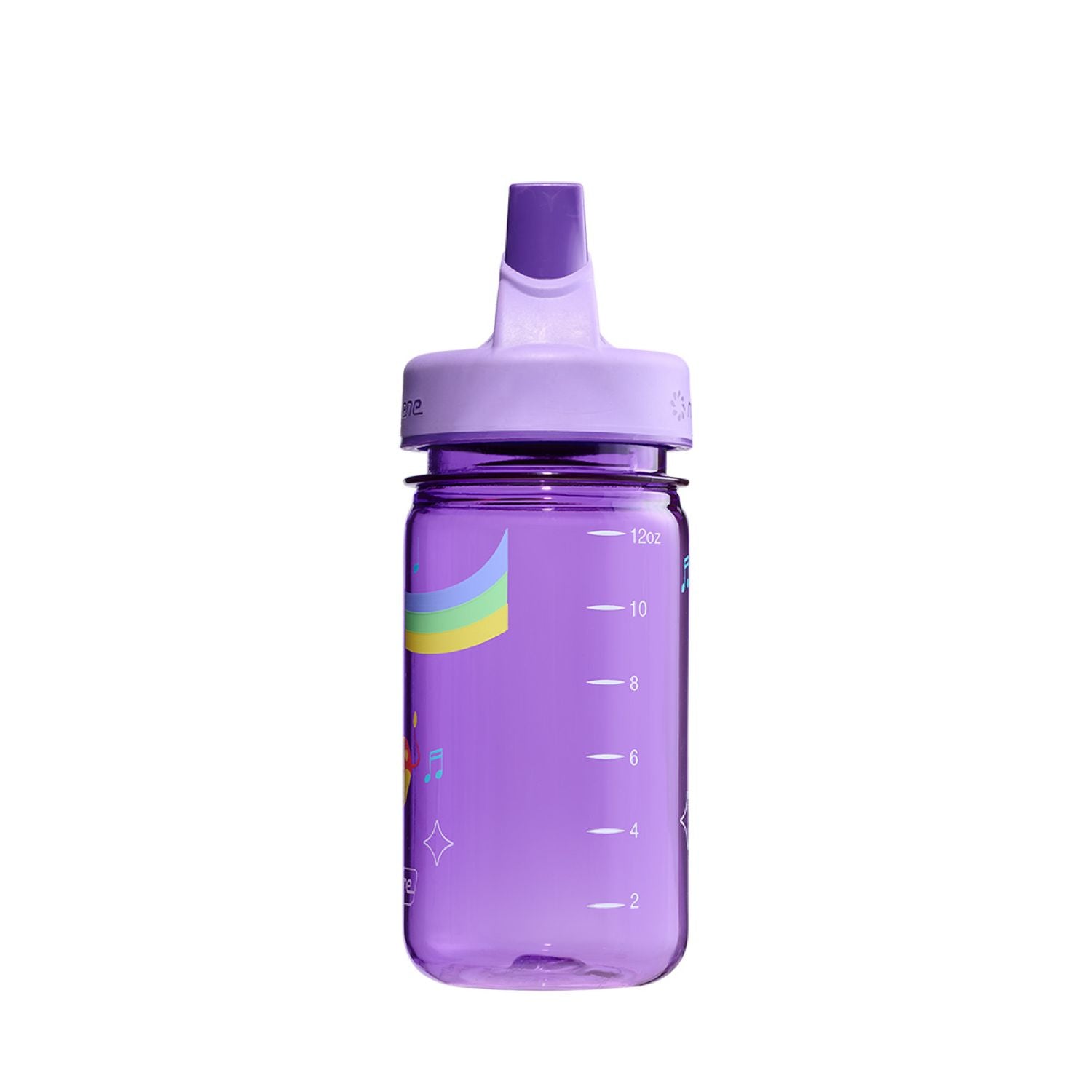 Nalgene 12oz Kids Grip-N-Gulp Sustain Graphic Water Bottle - Purple Musical Giraffe