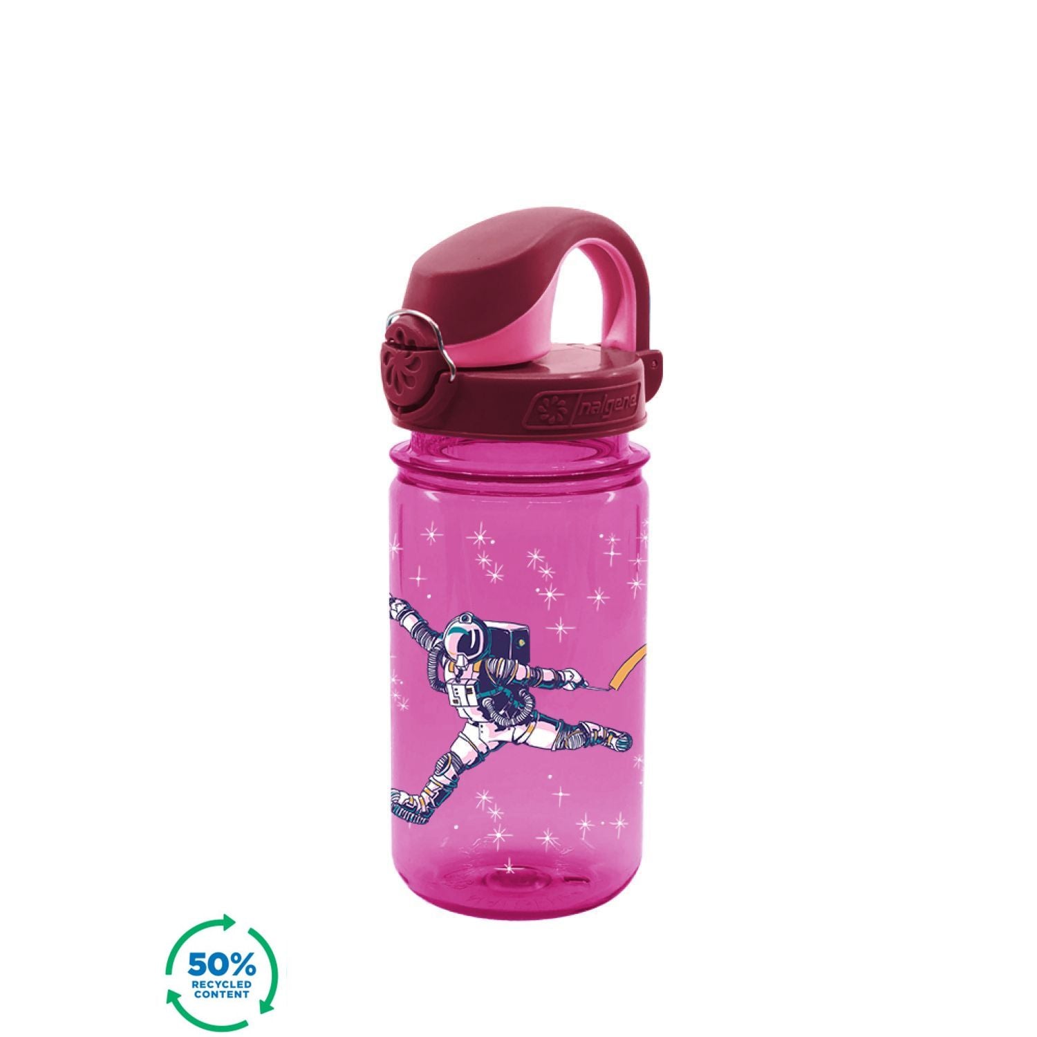 Nalgene 12oz On-The-Fly (OTF) Kids Sustain Water Bottle - Pink Astronaut