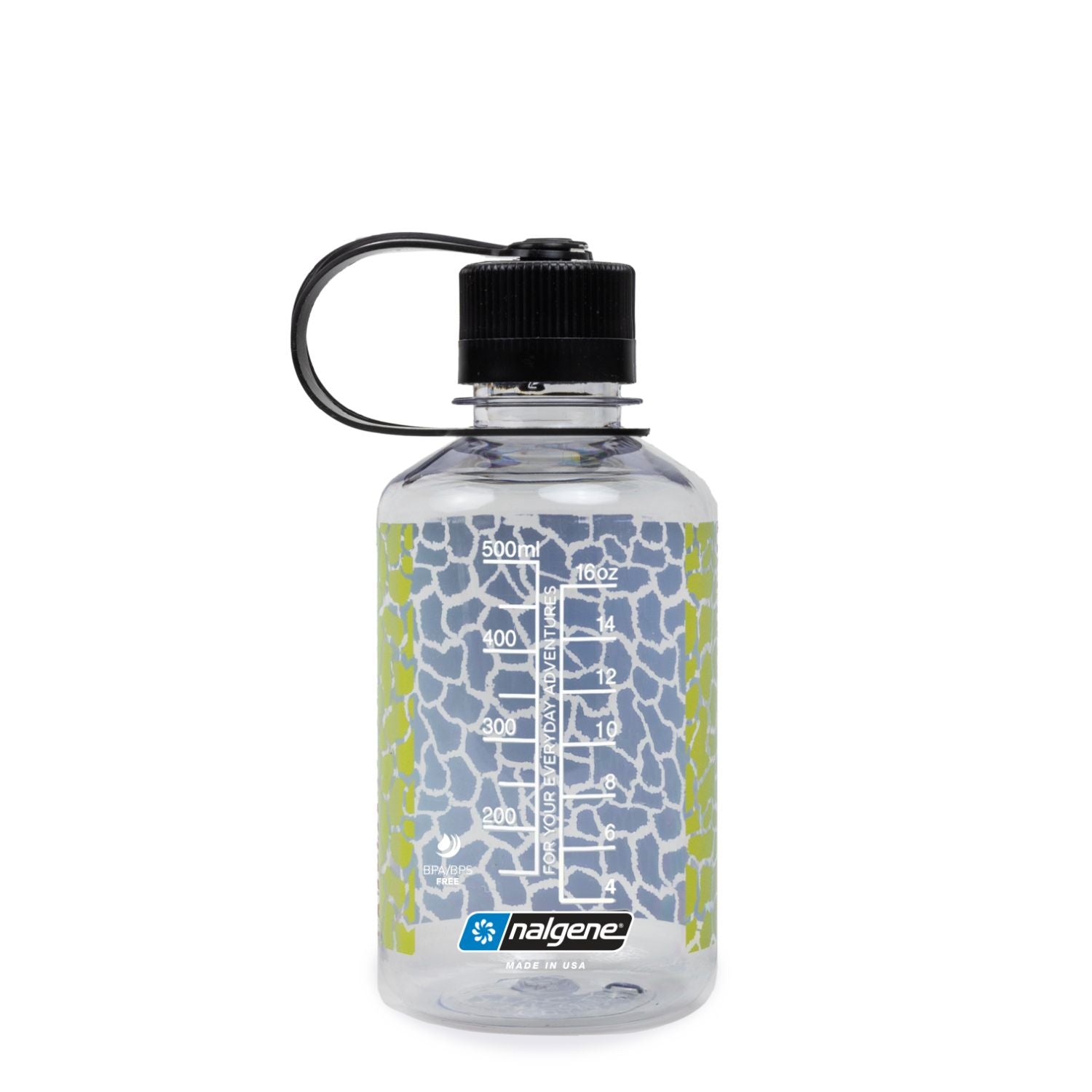 Nalgene 16oz Narrow Mouth Sustain Water Bottle - Clear Rainbow Giraffe