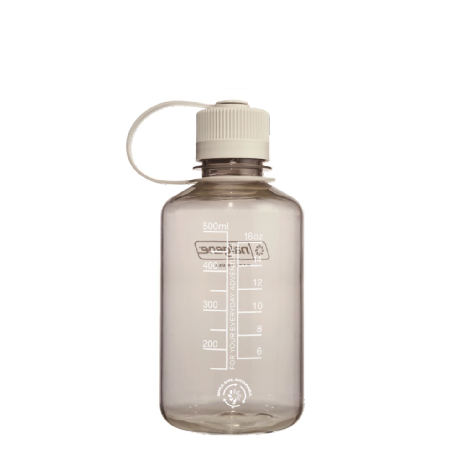 Nalgene 16oz Narrow Mouth Sustain Water Bottle - Cotton (Monochrome)