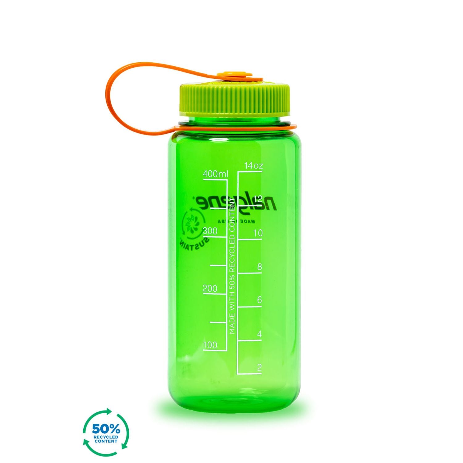Nalgene 16oz Wide Mouth Sustain Water Bottle - Melon Ball
