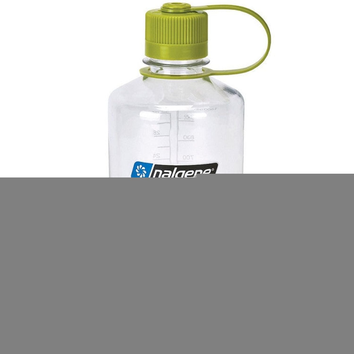Nalgene 32oz Narrow Mouth Sustain Water Bottle - Clear With Green Cap
