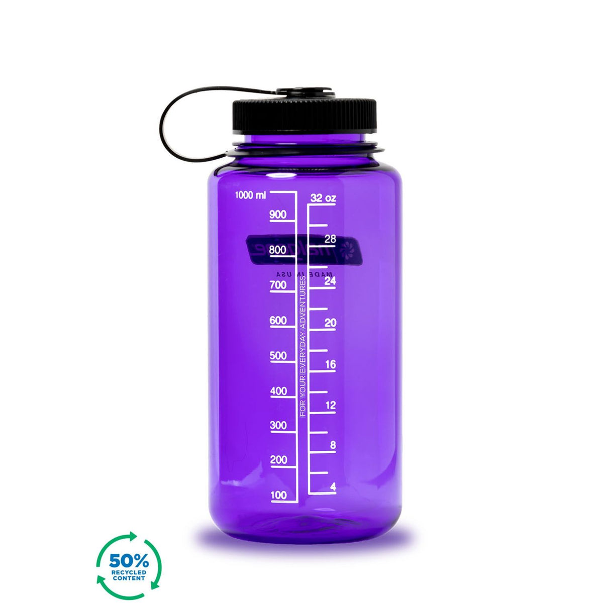 Nalgene Sustain 32 Oz Wide Mouth Water Bottle - Made From 50% Recycled Plastic, BPA-Free, Dishwasher Safe, Landscape Moonset Design - View #6