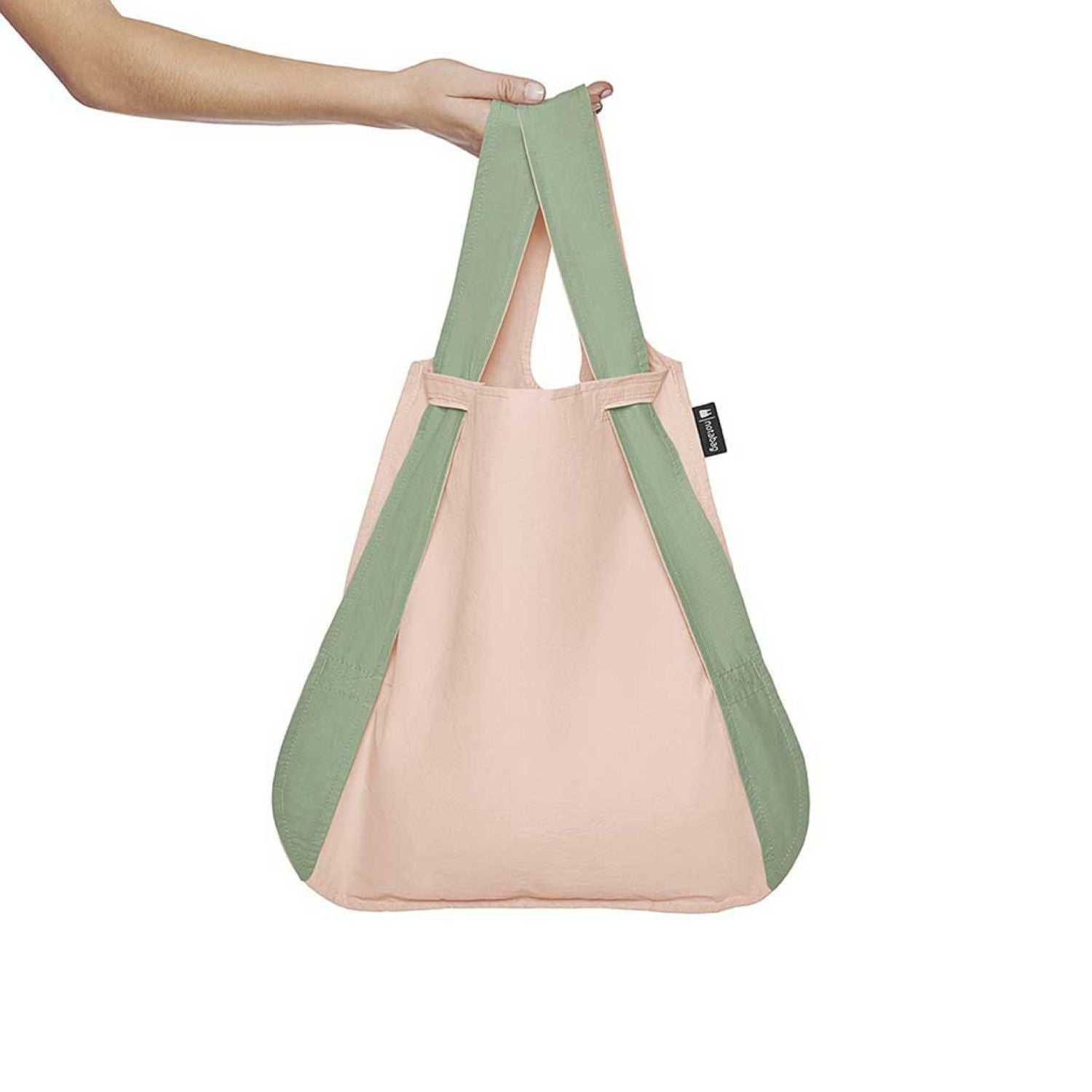 Notabag Original Convertible Tote Backpack - Olive/Rose