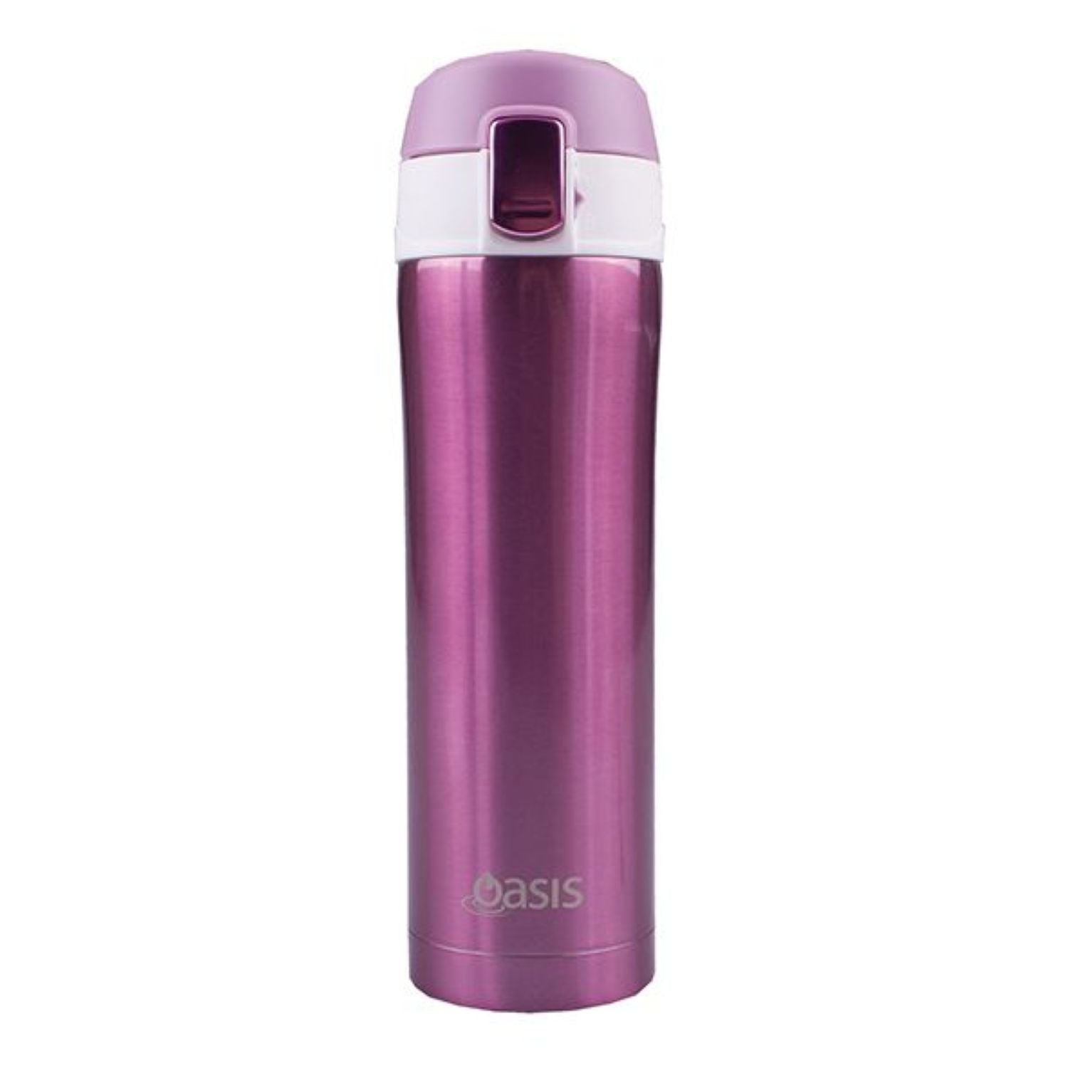 Oasis Stainless Steel Flip-Top Vacuum Flask Insulated Water Bottle 450ML - Blush