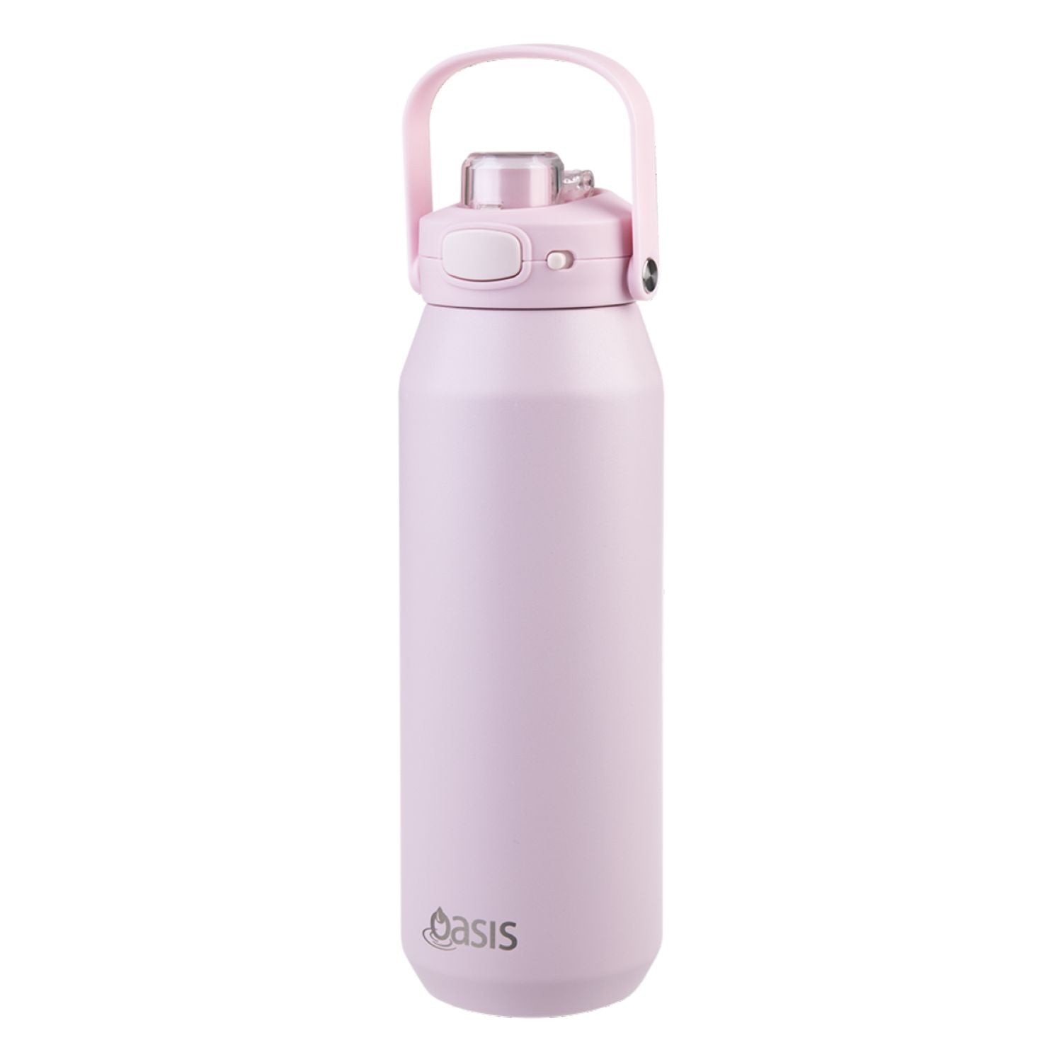 Oasis Ceramic Stainless Steel Triple Wall Capri Quick Release Drink Bottle 1L - Pink Lemonade
