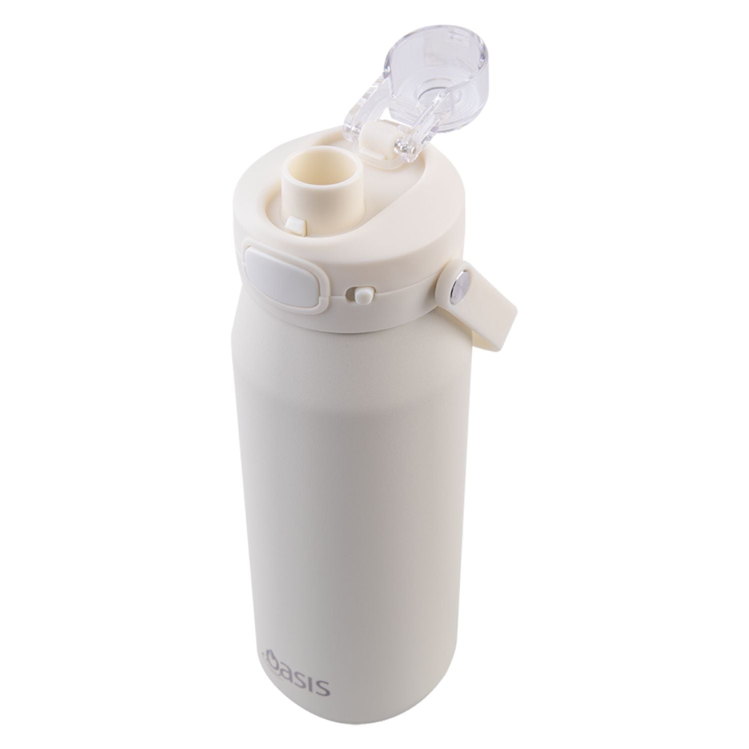 Oasis Ceramic Stainless Steel Triple Wall Capri Quick Release Drink Bottle 750ML - Alabaster