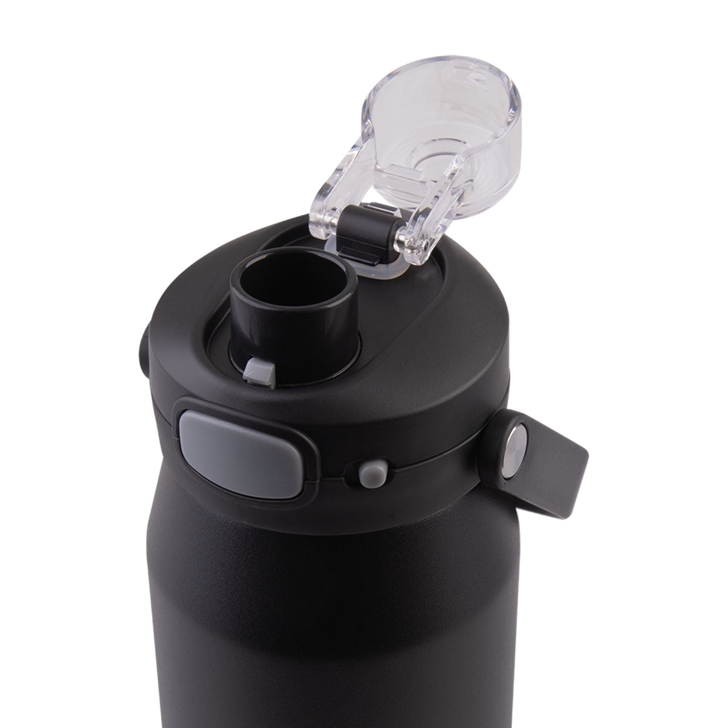 Oasis Ceramic Stainless Steel Triple Wall Capri Quick Release Drink Bottle 750ML - Black