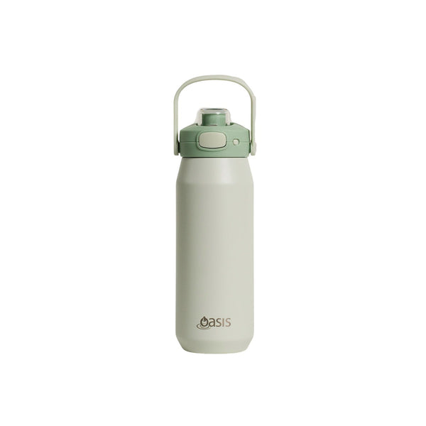 Oasis Ceramic Stainless Steel Triple Wall Capri Quick Release Drink Bottle 750ML - Mint Green