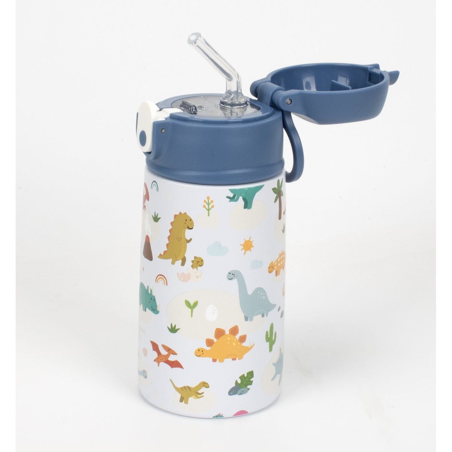 Oasis Kids Water Bottle with Sipper Silicone Straw 400ML - Dino World