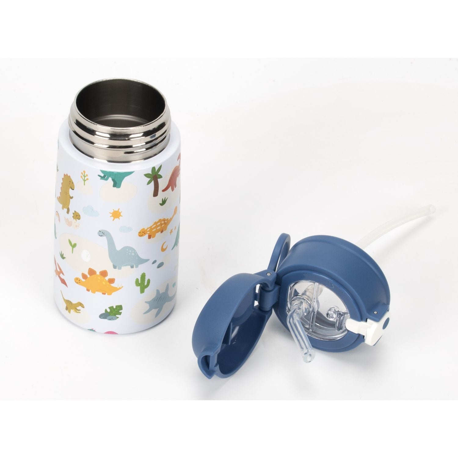 Oasis Kids Water Bottle with Sipper Silicone Straw 400ML - Dino World