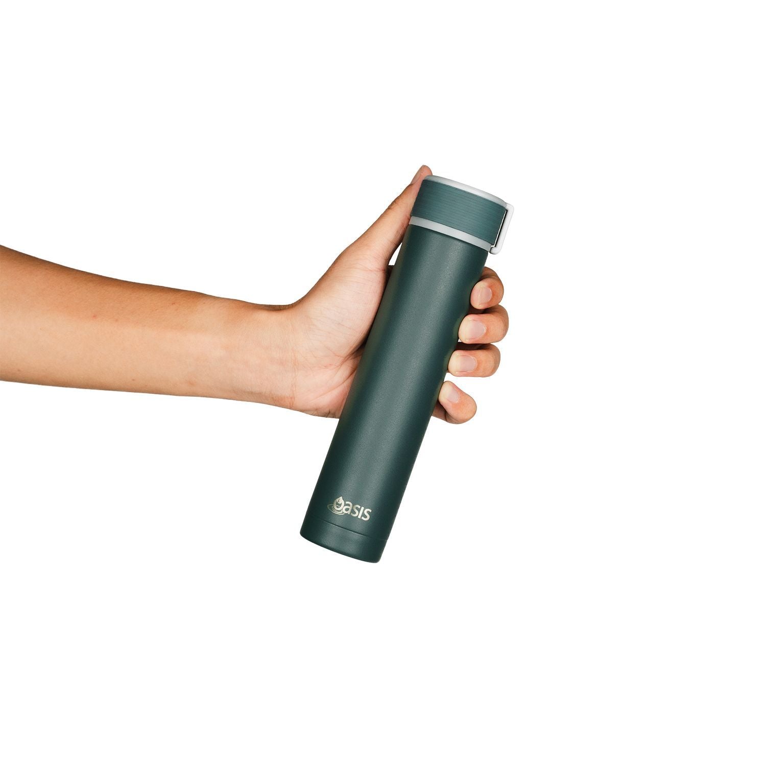 Oasis Skinny Mini Insulated Water Bottle 250ML Matte - Forest (Dark Green)