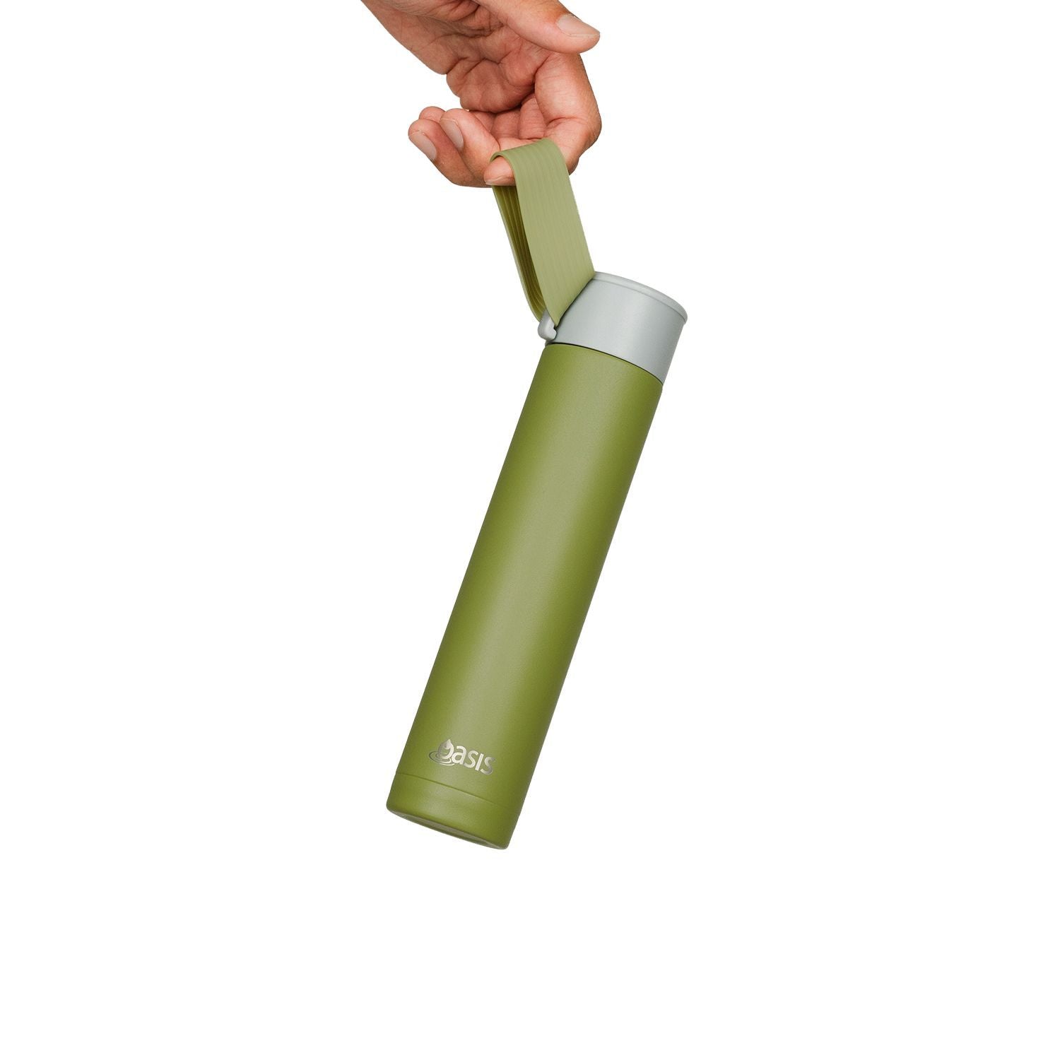 Oasis Skinny Mini Insulated Water Bottle 250ML Matte - Moss (Light Green)