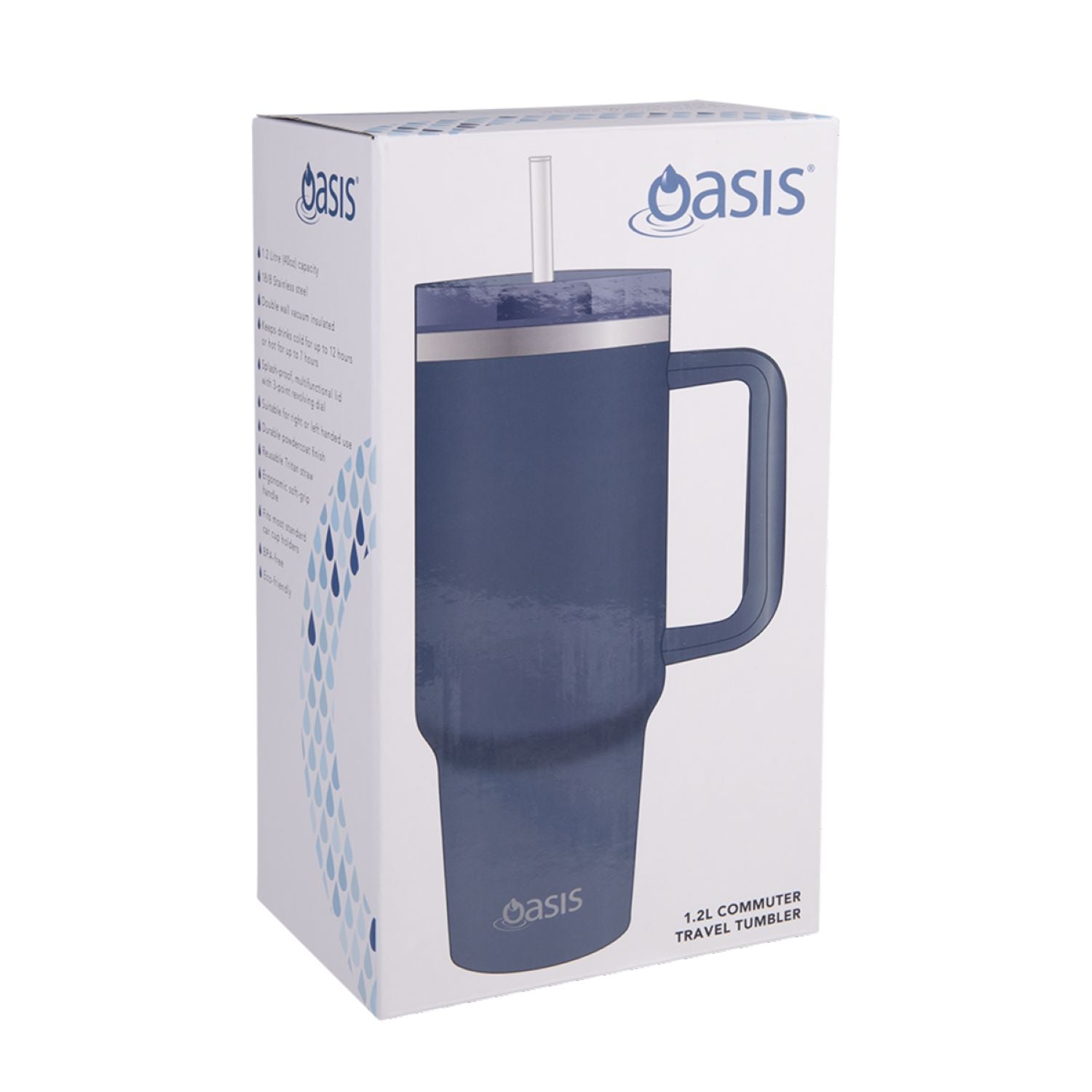 Oasis Stainless Steel Insulated Commuter Travel Tumbler 1.2L - Indigo