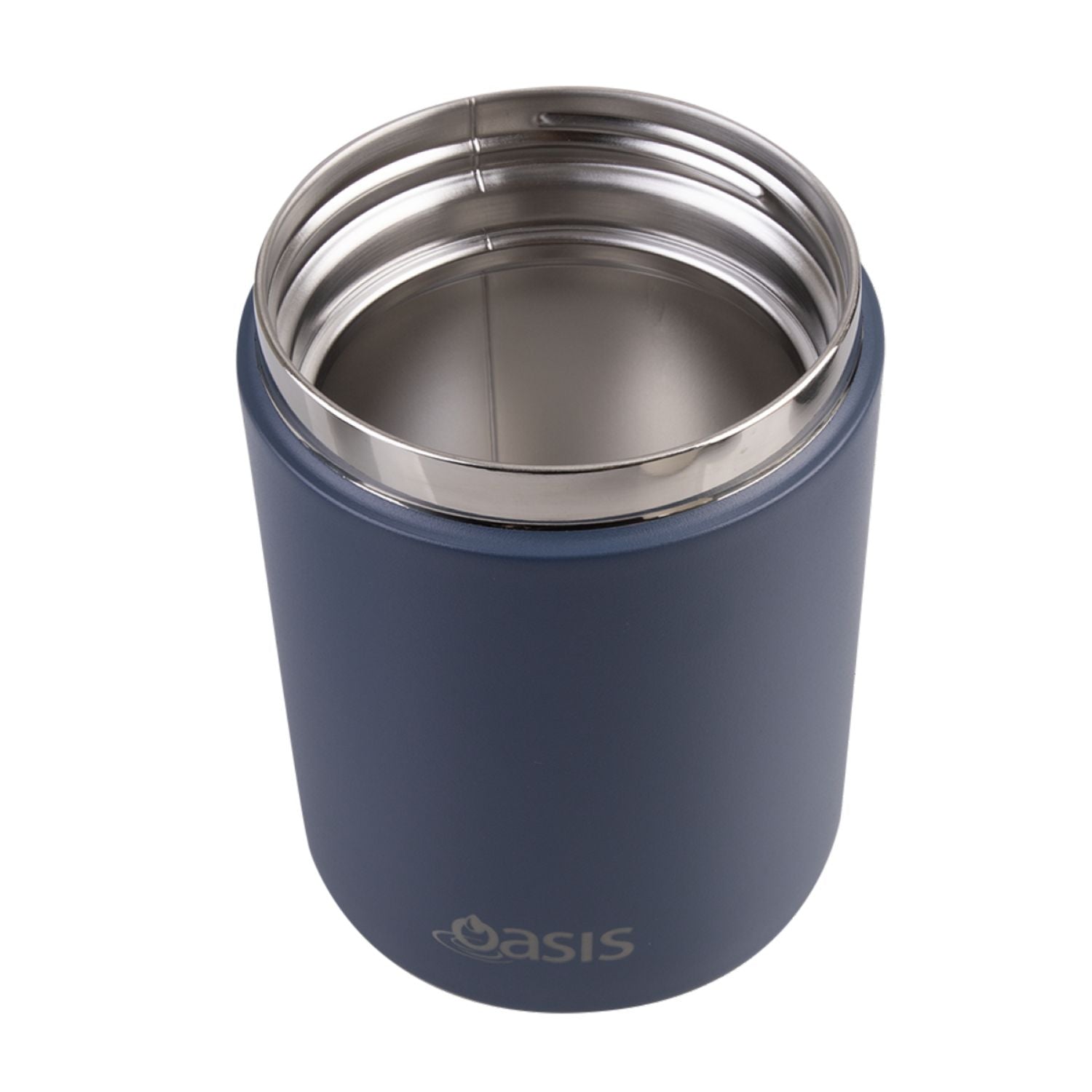Oasis Stainless Steel Insulated Dual Compartment Food Flask with Handle 480ML - Indigo