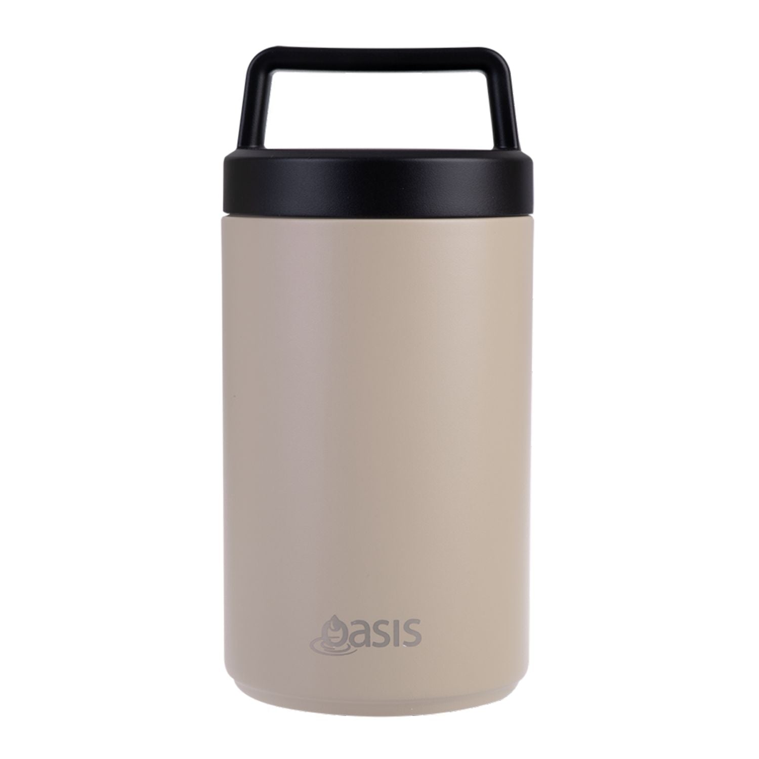 Oasis Stainless Steel Insulated Dual Compartment Food Jar with Handle 700ML - Latte