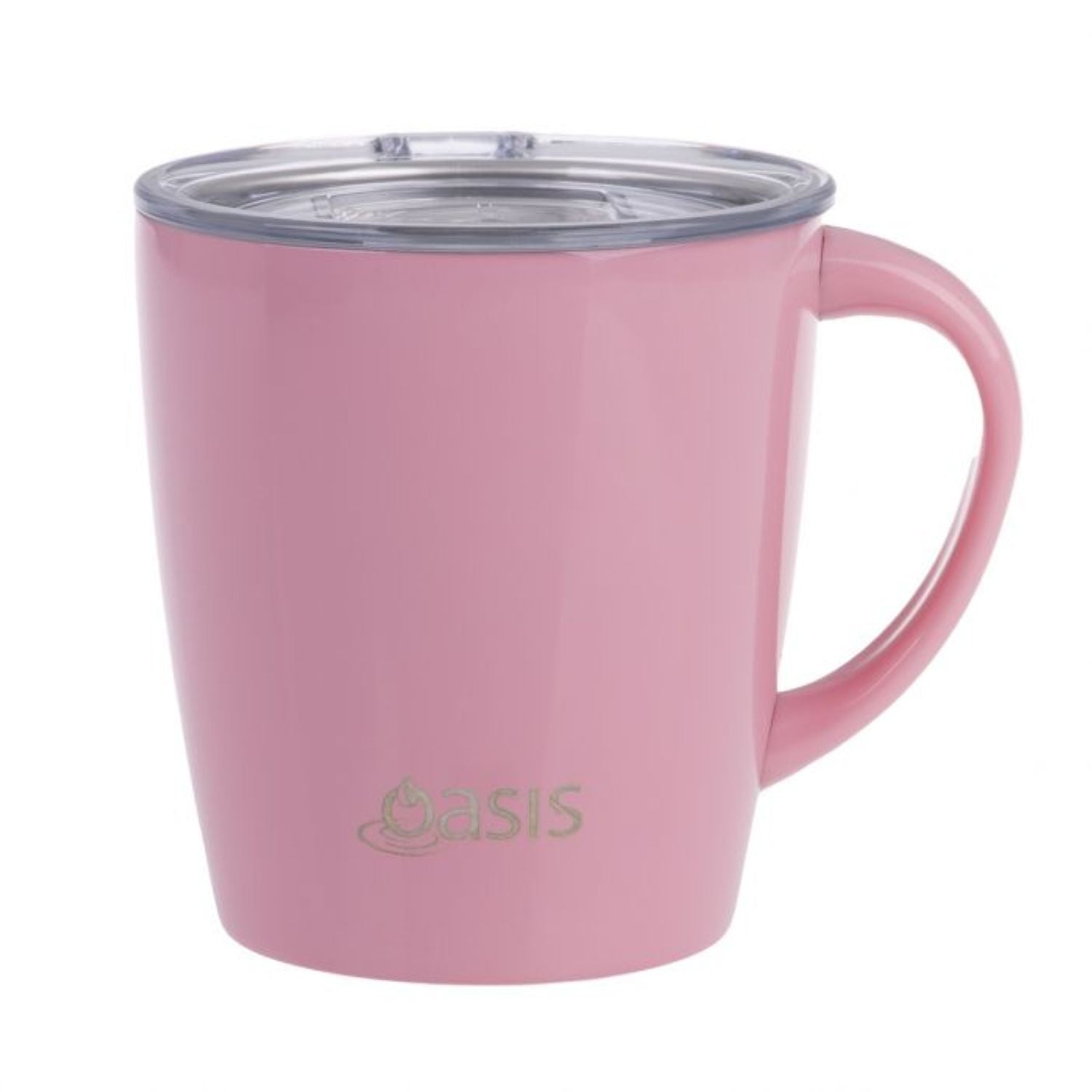 Oasis Stainless Steel Insulated Metro Mug with Handle And Lid 350ML - French Rose