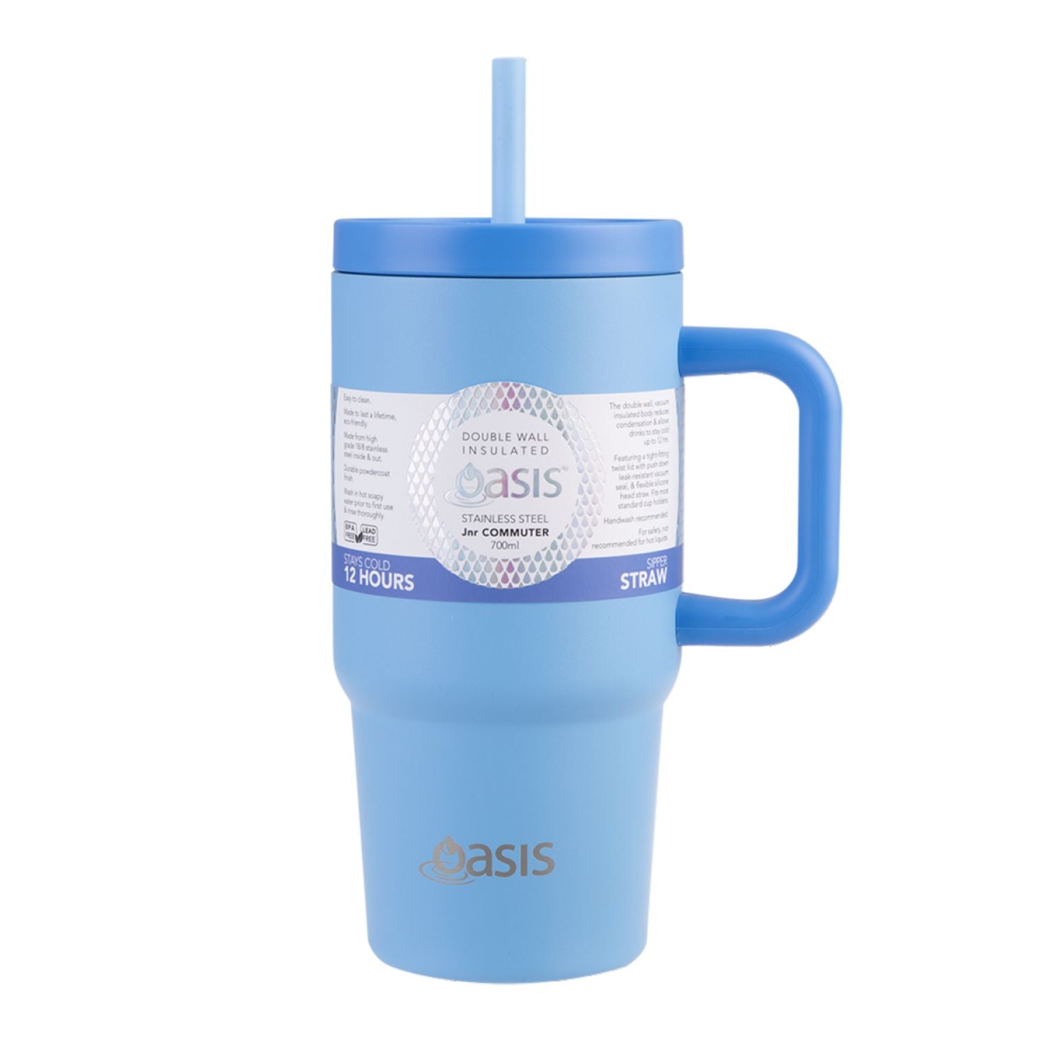 Oasis Stainless Steel Insulated Mini Commuter Travel Tumbler 700ML - Blue