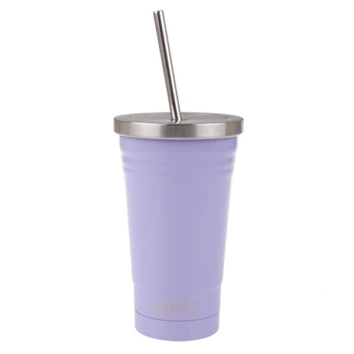 Oasis Stainless Steel Insulated Smoothie Tumbler with Straw 500ML - Lilac