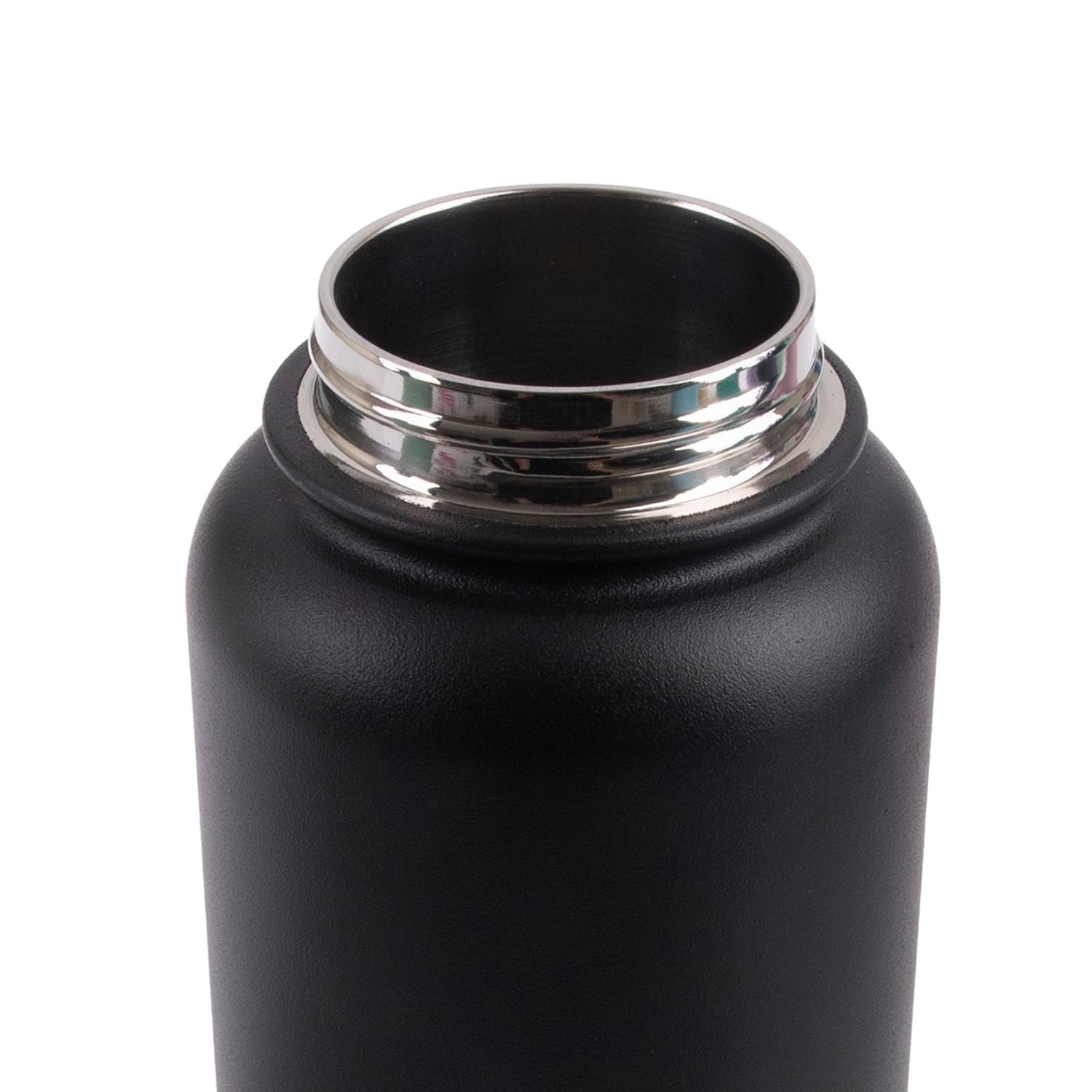Oasis Stainless Steel Insulated Sports Water Bottle with Screw Cap 1.1L - Black