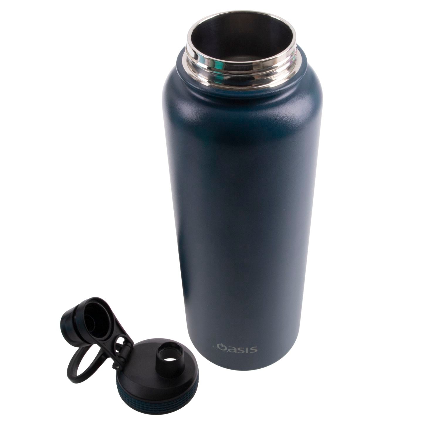 Oasis Stainless Steel Insulated Sports Water Bottle with Screw Cap 1.1L - Navy