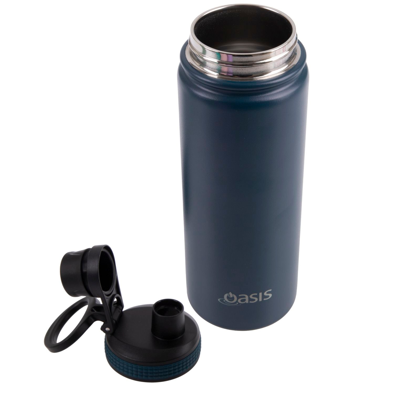 Oasis Stainless Steel Insulated Sports Water Bottle with Screw Cap 550ML - Navy