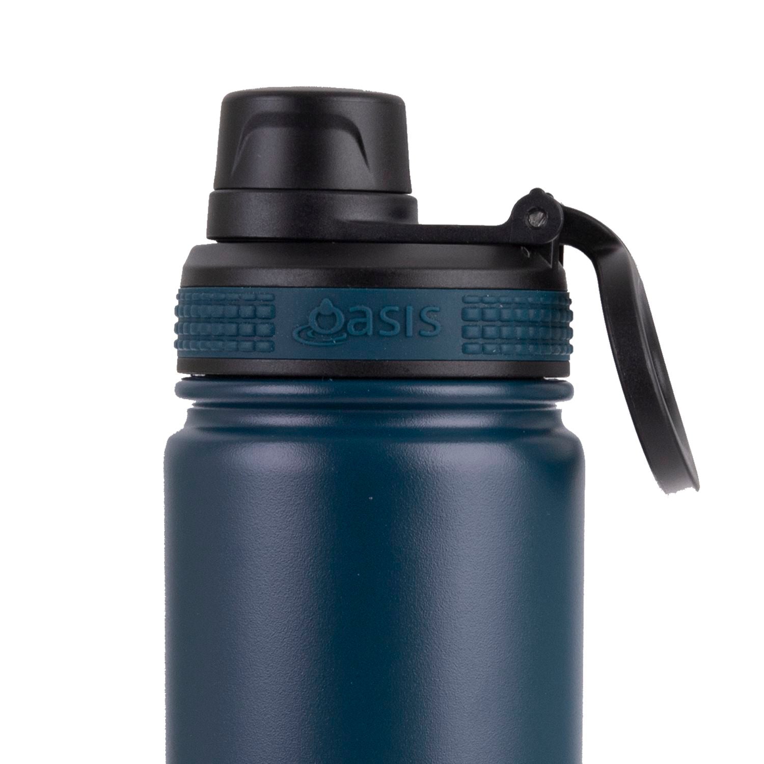 Oasis Stainless Steel Insulated Sports Water Bottle with Screw Cap 550ML - Navy