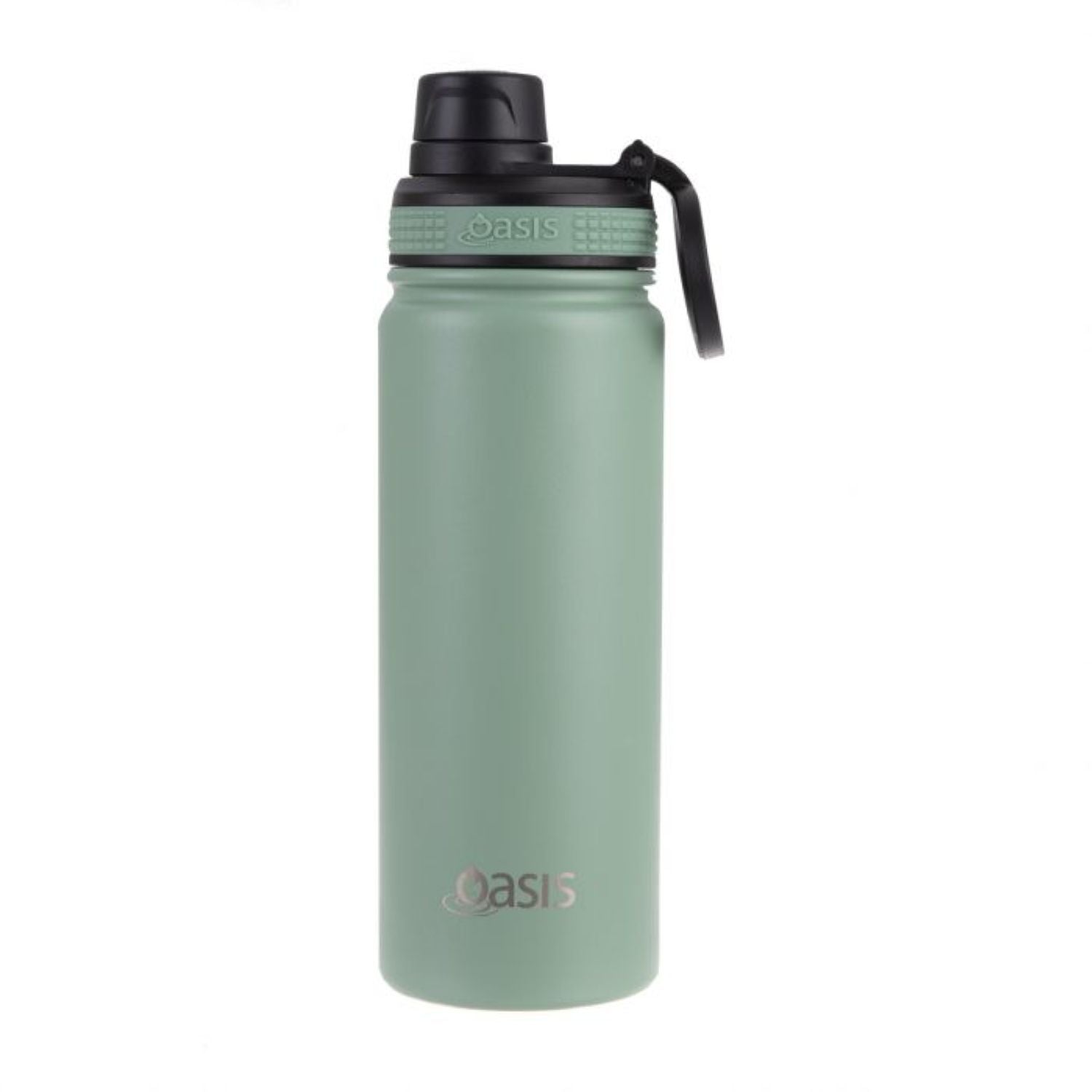 Oasis Stainless Steel Insulated Sports Water Bottle with Screw Cap 550ML - Sage Green