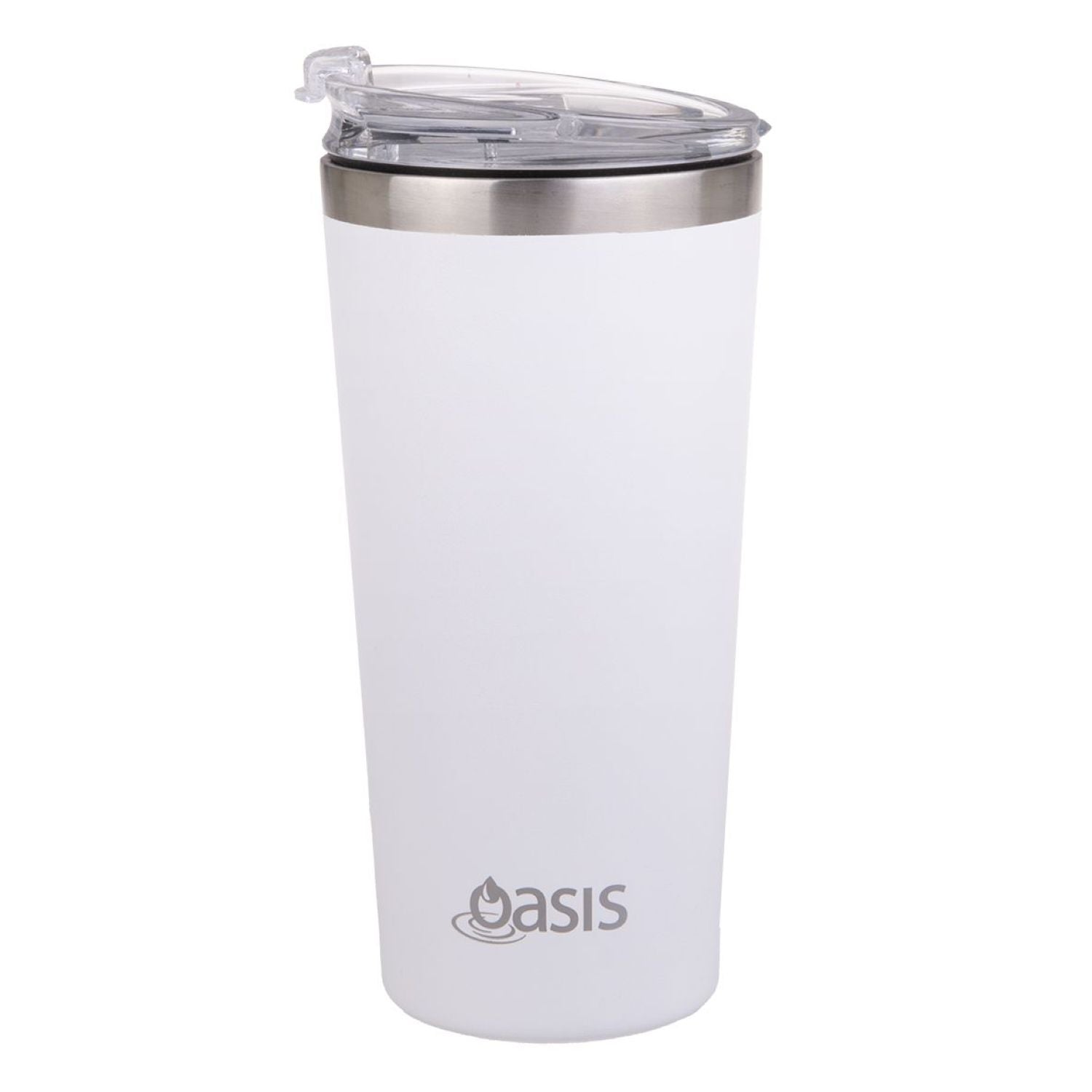 Oasis Stainless Steel Insulated Tumbler With Tritan Lid 480ML - Matte White