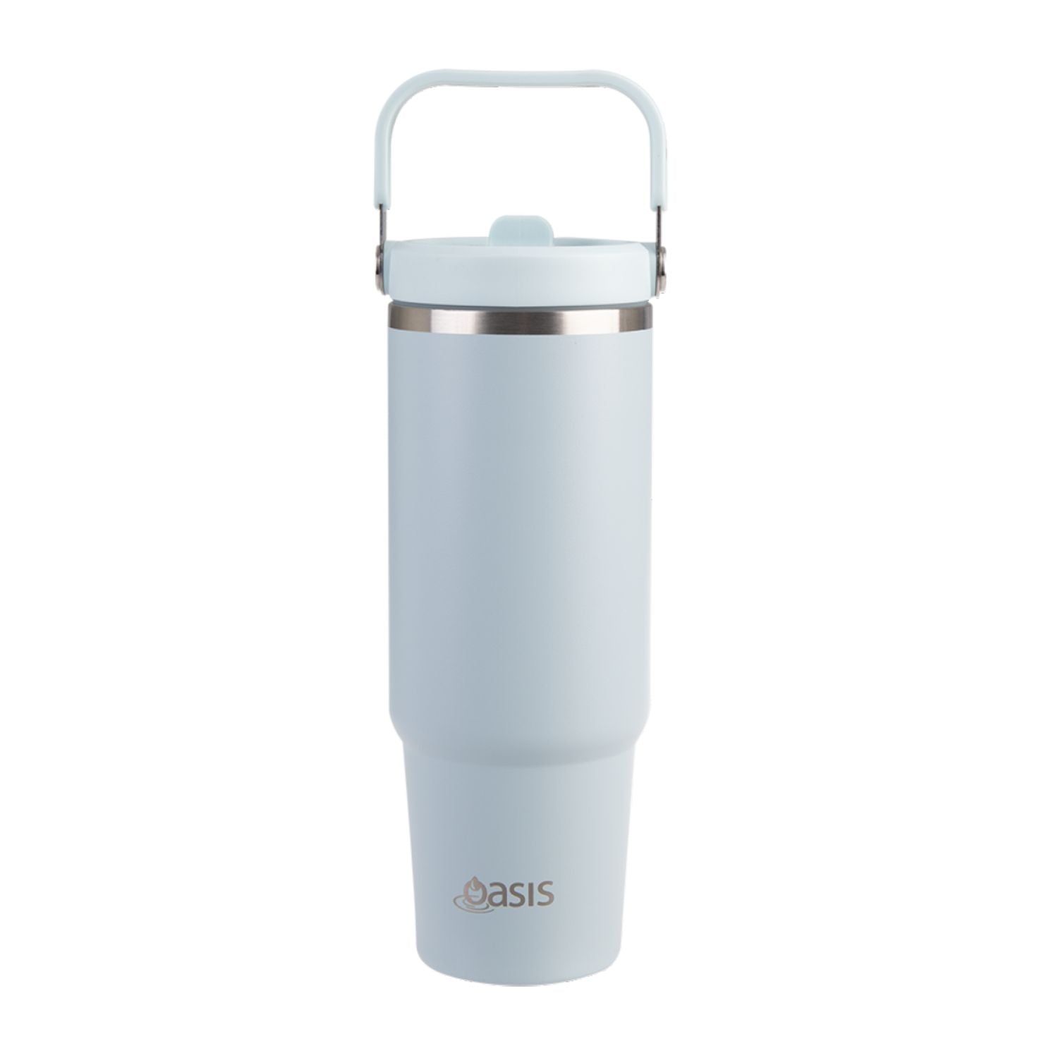 Oasis Stainless Steel Insulated Voyager Carry Tumbler With Sipper Straw 900ML - Sea Mist