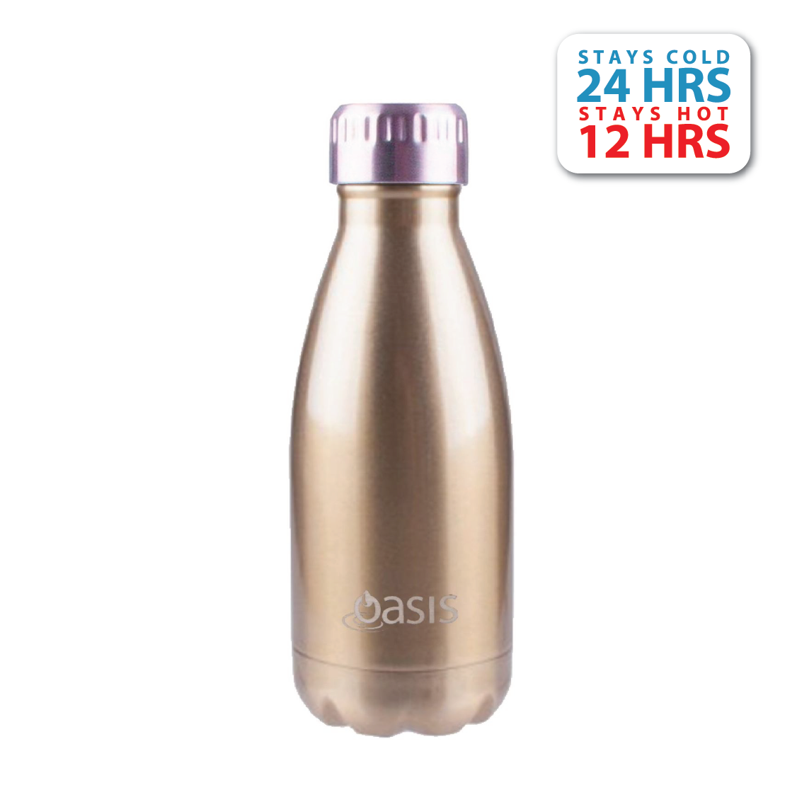 Oasis Stainless Steel Insulated Water Bottle 350ML - Champagne