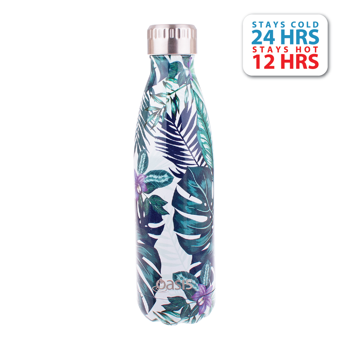 Oasis Stainless Steel Insulated Water Bottle 500ML - Tropical Paradise