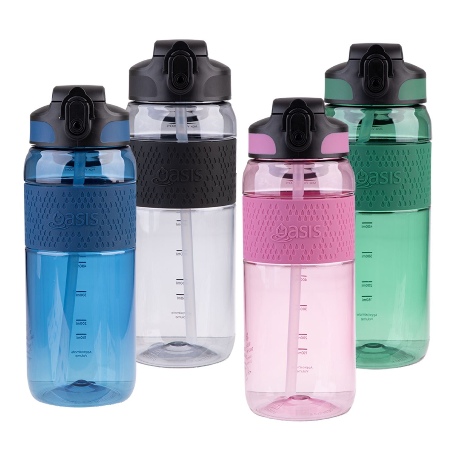 Oasis Tritan Sports Bottle With Sipper Straw 800ML - Carbon Black