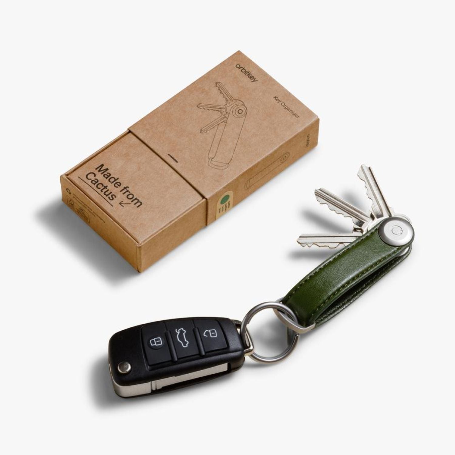 Orbitkey Cactus Leather Key Organiser 2.0 (Cactus Green)