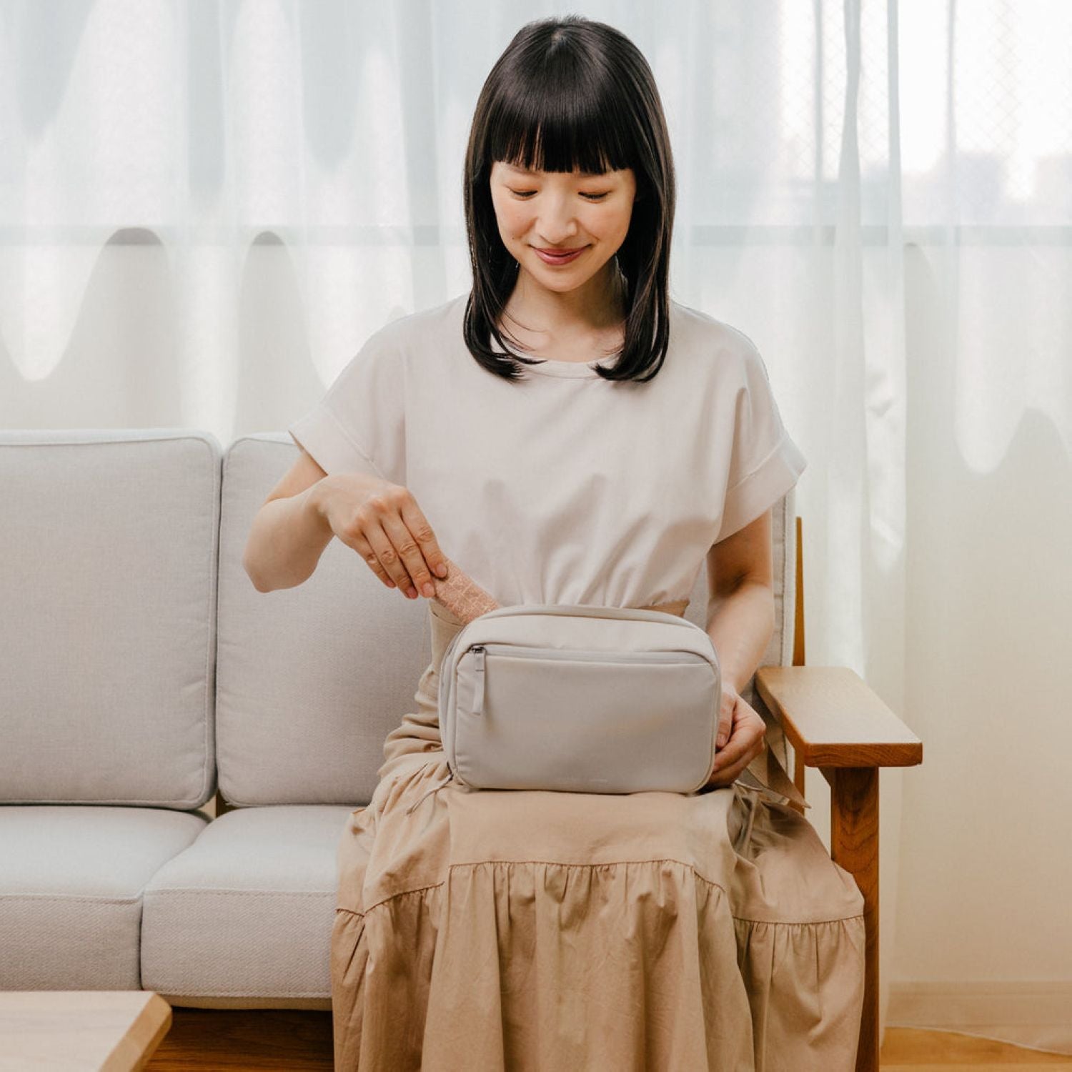 Orbitkey Konmari 2-In-1 Tech Pouch (Stone)