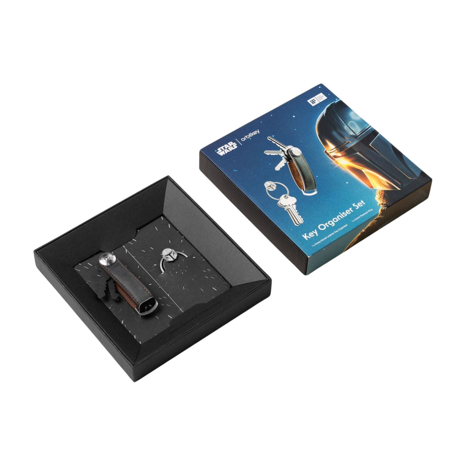 Orbitkey Star Wars Mandalorian Leather Key Organiser + Ring V2 Kit