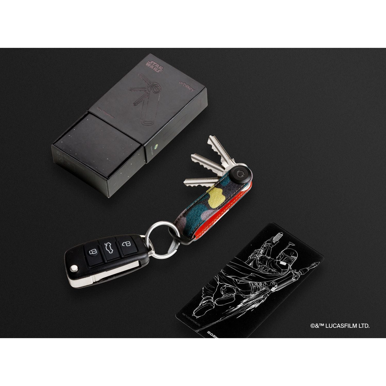 Orbitkey Star Wars Nylon Leather Key Organiser (Boba Fett)