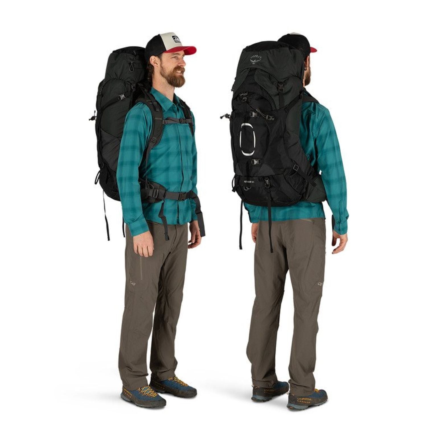 Osprey Aether 65 Backpack L/XL - Men's Backpacking (Black)