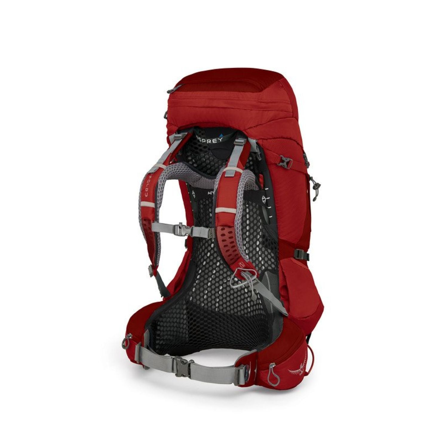 Osprey Atmos AG 50 Backpack with Raincover - Large - Men's Backpacking (Rigby Red)