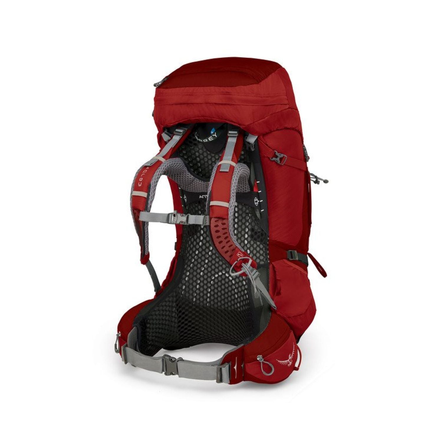 Osprey Atmos AG 65 Backpack with Raincover - Medium - Men's Backpacking (Rigby Red)