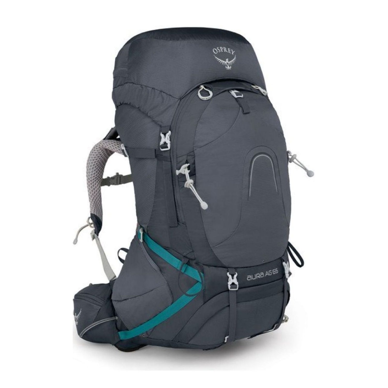 Osprey Aura AG 65 Backpack with Raincover - Small - Women's Backpacking (Vestal Grey)