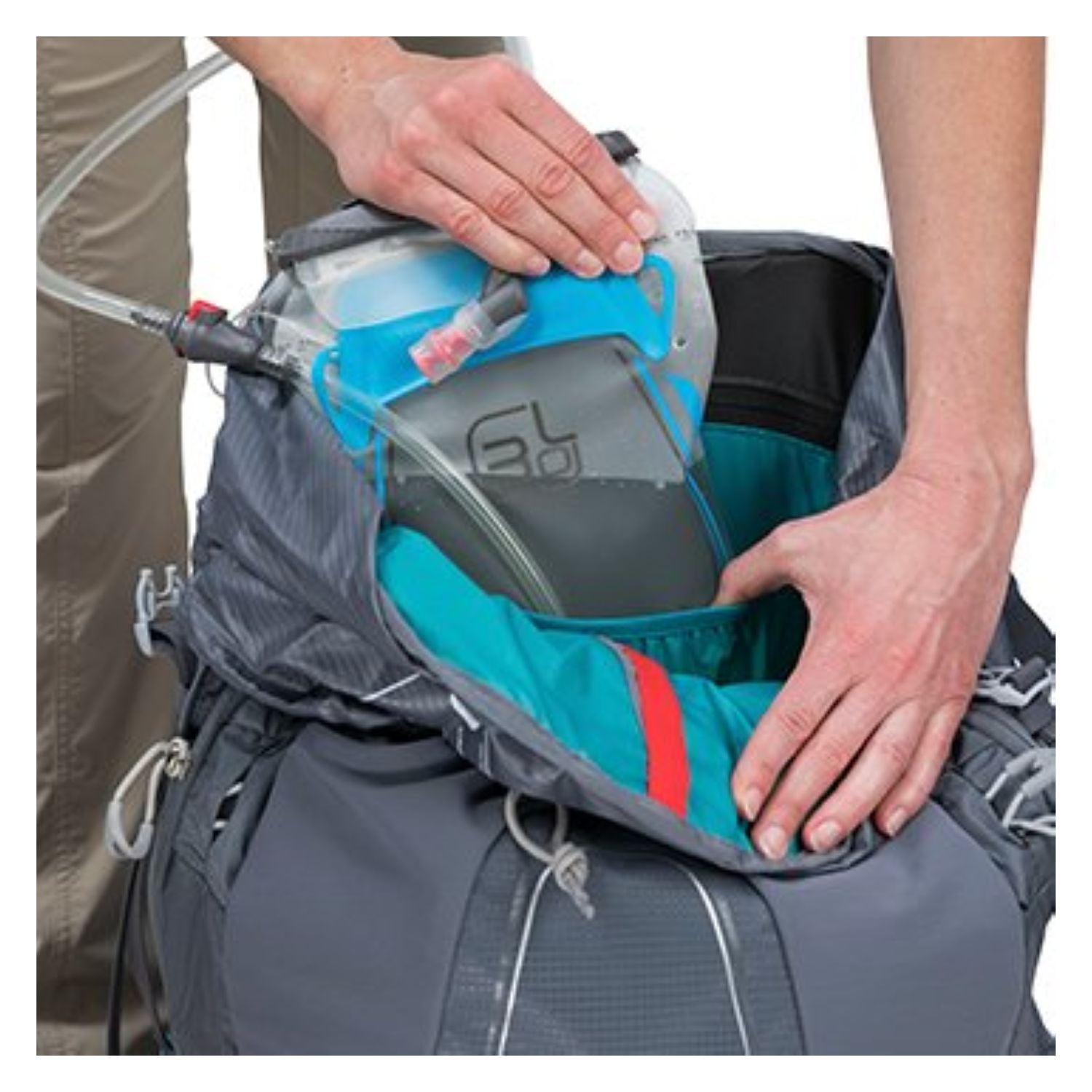 Osprey Aura AG 65 Backpack with Raincover - Medium - Women's Backpacking (Vestal Grey)