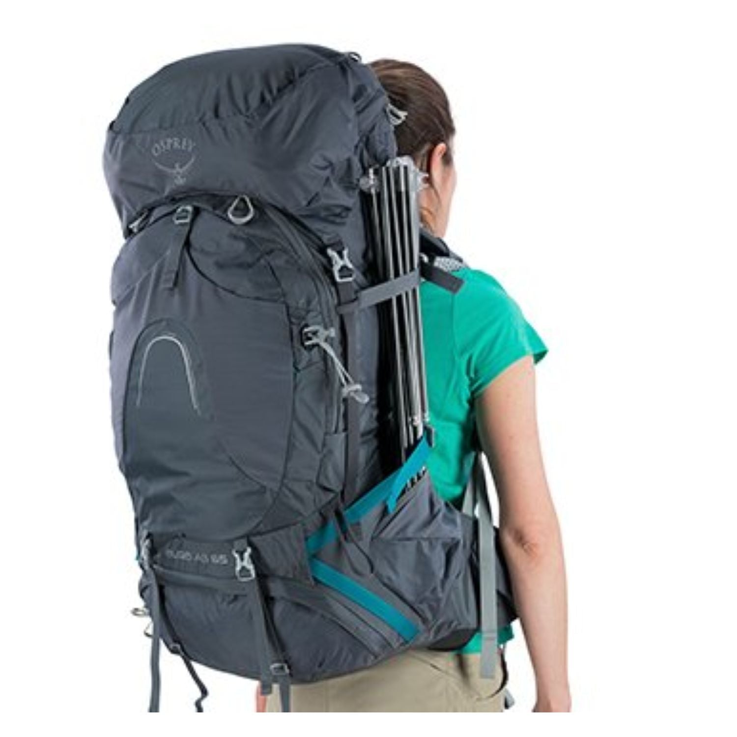 Osprey Aura AG 65 Backpack with Raincover - Medium - Women's Backpacking (Vestal Grey)