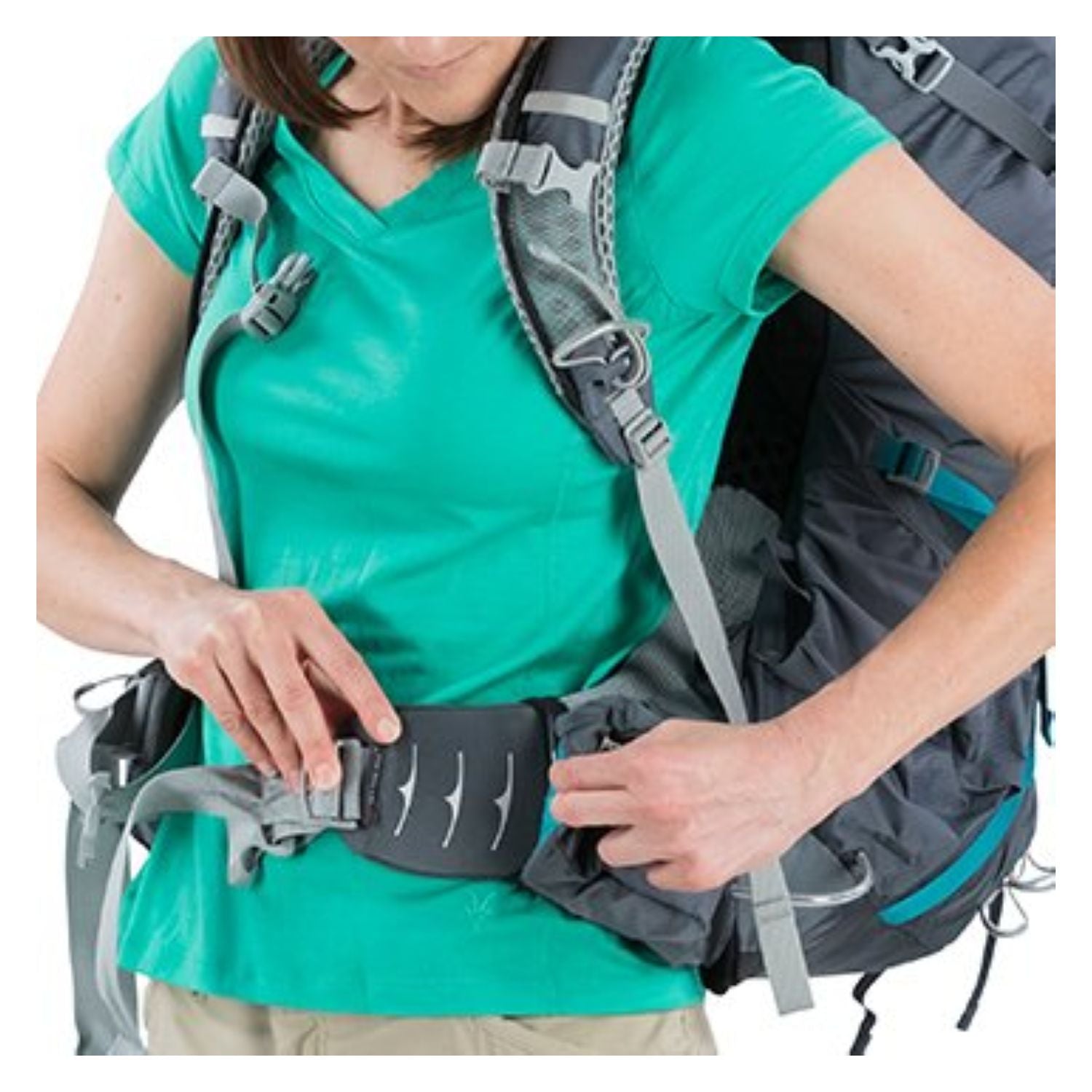 Osprey Aura AG 65 Backpack with Raincover - Medium - Women's Backpacking (Vestal Grey)