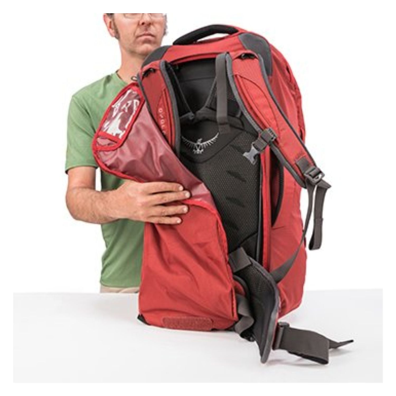 Osprey Farpoint Travel Pack 55 Backpack - Small/Medium - Men's Travel - Trekking (Jasper Red)