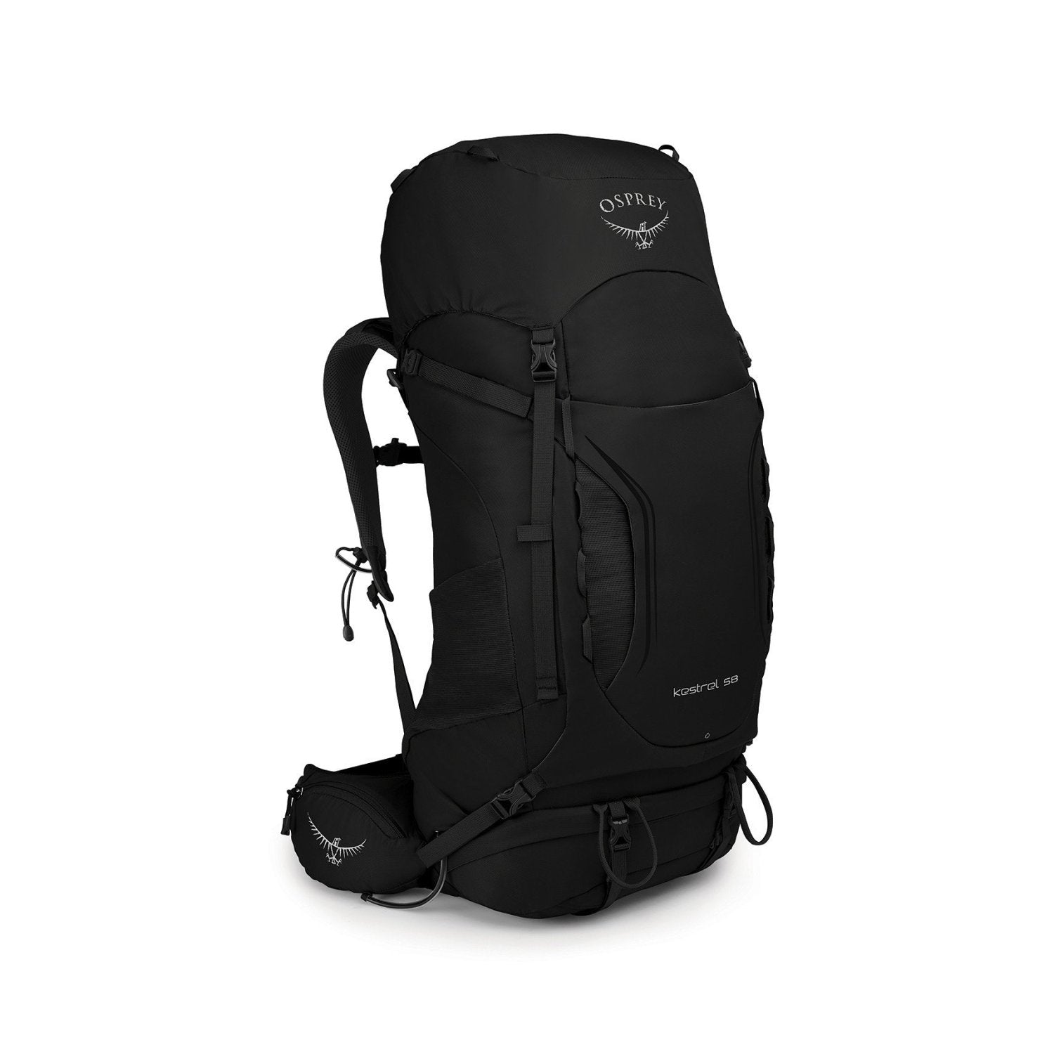 Osprey Kestral 58 Backpack - Medium/Large - Men's Backpacking (Black)