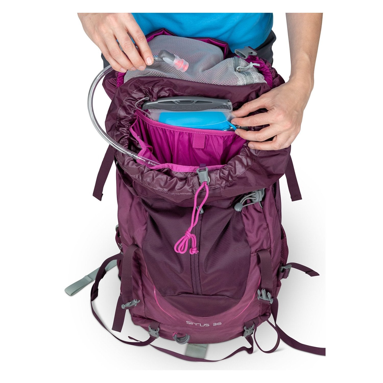 Osprey Sirrus 50 Backpack - Extra Small/Small - Women's Light Backpacking (Black)