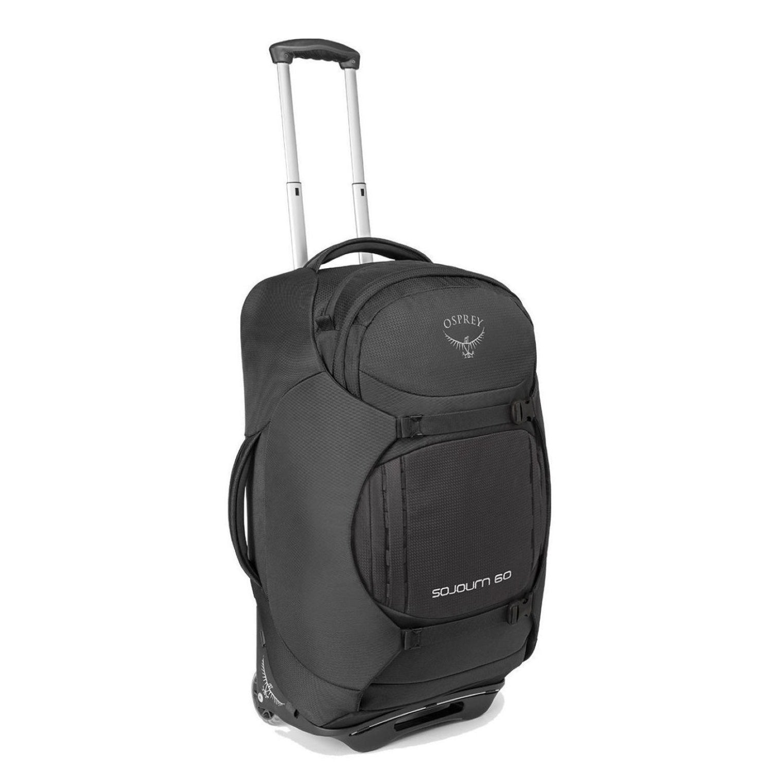 Osprey Sojourn Wheeled Travel Pack 60L/25" - Travel - Convertible Luggage to Backpack (Flash Black)